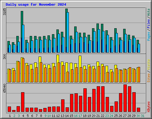 Daily usage for November 2024